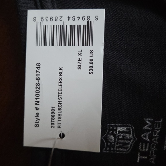 NWT Steelers Black Long Sleeve Shirt ❤️ - Picture 5 of 6